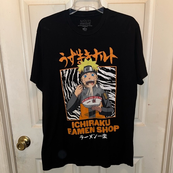 NARUTO Ichiraku Ramen Shop Men’s Short Sleeve Vintage T-shirt. Sz L (42-44) - Picture 1 of 3